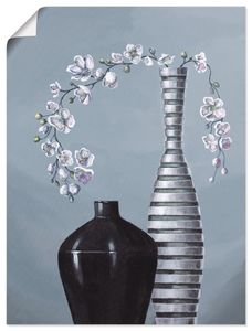 ARTland Poster Metallische Vasen I Größe: 60x80 cm