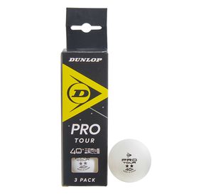 DUNLOP 40+ PRO TOUR 3 BALL WEIß WHT WHITE -