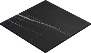 COMPACT | Gastro HPL Tischplatte | B:T 60 x 60 cm | Schwarz-Marmor | Quadratisch | Gastro HPL Tischplatte