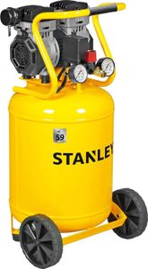 Stanley Kompressor 230V SXCMS1350VE Luftkompressor 8Bar - 50L - 59dB - Geräuscharme Luftpumpe - Ölfrei - 150L/Min - mit Handgriff und Rädern - Gelb