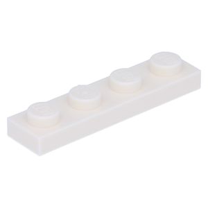 LEGO: 50 Stück Platte 1x4 in Weiß