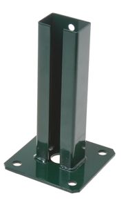 Aqbau® Aufschraubhülse Pfostenträger für Zaunpfosten 60x40 zum aufschrauben | Grün