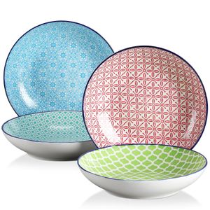 Vancasso Polévkový talíř porcelán, Maracon 4 kusy Hluboký talíř barevný, Ø 21,5 cm, objem 600 ml Nádobí Sada talířů Polévkové mísy