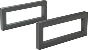 Wandkonsole 2er Set Hawangen für Waschtisch Regal Wandtisch 45x20 cm Stahl Schwarz