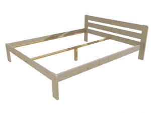 Manželská postel VMK002A masiv borovice (Rozměr: 200 x 200 cm, Barva dřeva: surové dřevo)