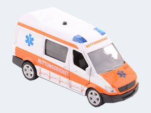 Johntoy Krankenwagen Supersportwagen mit Licht und Ton 17 cm, Farbe:weiß