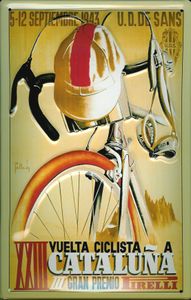 Blechschild Nostalgieschild Vuelta Ciclista Cataluna Radrennen Spanien