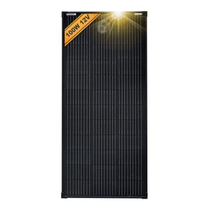 enjoysolar® Monokristallin Solarmodul 100W Mono Solarpanel 12V Full Black Edition