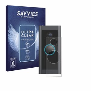 6x Savvies Schutzfolie für Ring Video Doorbell Wired Folie Klar