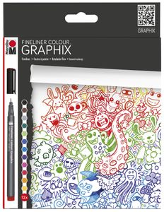 Marabu Fineliner COLOUR GRAPHIX "DOODLE SUPREME" 12er