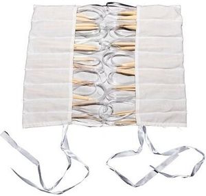 Curtzy Bambus Rundstricknadel Starter Set mit Aufbewahrungstasche (16 Paar) 16 Größen - 2mm bis 12mm - Stricknadelset mit Klaren Kunststoffröhren für