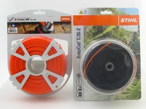 Stihl 4002 710 2169 Mähkopf 2,4mm AutoCut C 26-2 +1 Stück Stihl Mähfaden rund 86m 0000 930 2340  Stihl