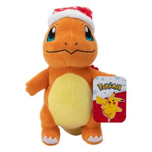 Jazwares Pokémon Plüschfigur Winter Glumanda mit Weihnachtsmütze 20 cm