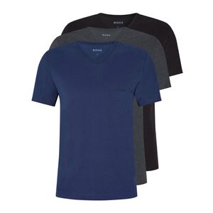 BOSS Herren T Shirts Classic V Ausschnitt kurzarm reine Baumwolle Multipack Mehrfarbig2/Multicolor2 L