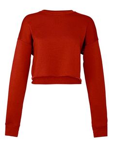 Bella+Canvas Damen Sweatshirt Cropped Crew Fleece 7503 Brick S