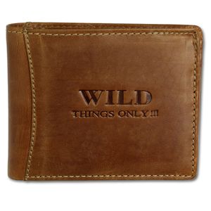 Wild Things Only Kožená pánska peňaženka hnedá 13x2x9,5cm OPJ103O