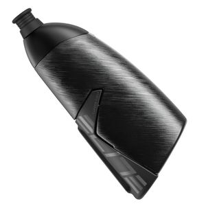 Elite 0206511 Trinkflasche und Halter Crono CX 500ml, Carbonhalter, Aerobottle, schwarz