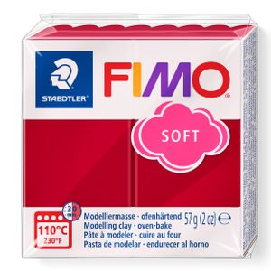 FIMO, Modelliermasse, Knete kirschrot soft normal