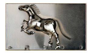 Garderobe - Schlüsselleiste 'Pferd', 35,5 cm, silber