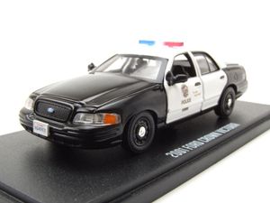 Ford Crown Victoria LAPD Police Interceptor 2001 schwarz weiß Drive Modellauto 1:43 Greenlight Collectibles