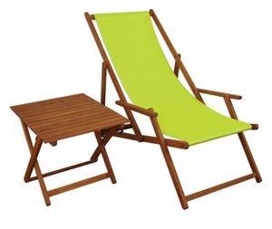 Gartenliege pistazie Sonnenliege Strandstuhl Relaxliege Tisch Buche dunkel klappbar 10-306T
