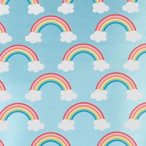 Geschenkpapier Regenbogen mit Wolke 70cm x 2m, Rolle