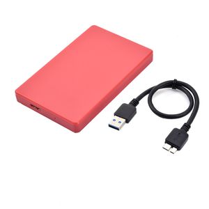 USB 3.0 5gbit / s 2,5 Zoll SATA HDD SSD externe mobile Festplatten -Laufwerksfall für PC-Rot