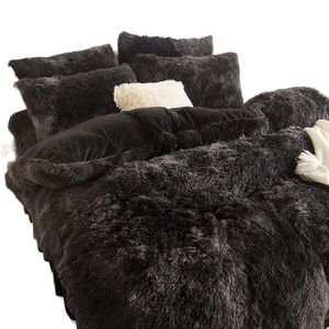 Weiche und bequeme Bettwäsche, Plüsch Bettwäsche Bettbezug mit Kissenbezug Set - SNUGGBED Schwarz