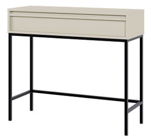 Selsey Evo - Konsolentisch mit Schublade und Metallgestell, Graubeige, 90 cm