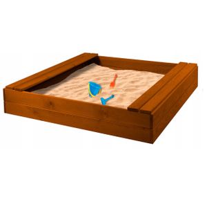 Sandkasten Sandbox Sandkiste Holz Spielhaus für Kinder 150x150; Teak