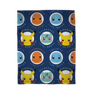 Pokémon - Dekorační podložka "Gotta Rotary", fleece AG3184 (150 cm x 100 cm) (černá/rudá)