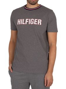 Tommy Hilfiger Herren Lounge Grafik T-Shirt, Grau M