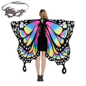 Dame im Schmetterlingskostüm, Karnevalskostüm, Dame im Karnevalskostüm mit Maske als Schmetterlingsflügel verkleidet Sonstige Kostüme