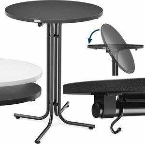 Casaria® Stehtisch Klappbar Outdoor Gastro Bistrotisch 2x Haken Ø 70 cm Rund Witterungsbeständig Grau Partytisch pulverbeschichtet Metall MDF Casaria® Stehtisch Klappbar Outdoor Gastro Bistrotisch 2x Haken Ø 70 cm Rund Witterungsbeständig Grau Partytisch pulverbeschichtet Metall MDF