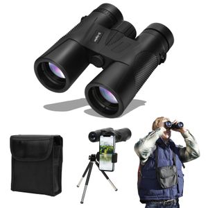 Yakimz Fernglas 12x42 HD Kompakte BAK4 Binokulare Ferngläser Binoculars wasserdicht mit Handyhalter für Vogelbeobachtung Reisen