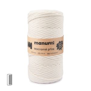 Manumi Macramé priadza stáčaná 5mm natural - 3 ks