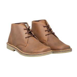 Roamers pánske púštne topánky z voskovanej kože DF228 (43 EU) (hnedé)