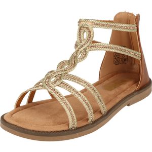 Indigo Kinder 482-494 Mädchen Römersandale Sommer Glitzer Schuhe Rosegold