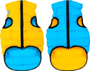 AiryVest Hundejacke mit Tasche,Reversible Wasserdicht Hundekleidung, Hundemantel, Windichte, Gelb + Blau, Größe S: 35x37x46 cm AiryVest Hundejacke mit Tasche,Reversible Wasserdicht Hundekleidung, Hundemantel, Windichte, Gelb + Blau, Größe S: 35x37x46 cm