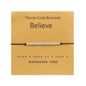 Uni Mode verstellbare Morsecode Armbänder Freundschaft Schmuck Dekoration-2
