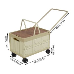 Servierwagen 55L faltbare Box für den Outdoor-Laden Rollender Wagen (Grün)