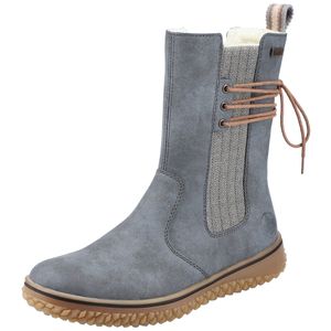 Rieker Damen Schuhe Chelsea Boots Warmfutter Kurzstiefel Z4284, Größe:39 EU, Farbe:Blau