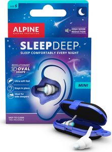 Alpine SleepDeep - Ohrstöpsel zum Schlafen und für Konzentration - 27dB - Neue 3D-Ovalform Ohrenstöpsel und weicher, geräuschdämpfender Kern für maximalen Komfort und Dämpfung - Größe S Alpine SleepDeep - Ohrstöpsel zum Schlafen und für Konzentration - 27dB - Neue 3D-Ovalform Ohrenstöpsel und weicher, geräuschdämpfender Kern für maximalen Komfort und Dämpfung - Größe S