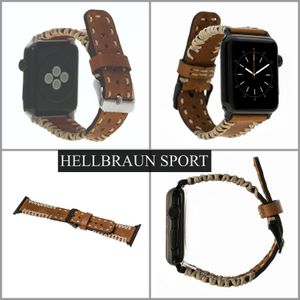 Samsung Watch Armbänder aus echtem Leder Hochwertige  vielseitige Accessoires 20mm Watch Band Hellbraun Sport