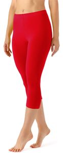 Merry Style Damen Leggings 3/4 aus Viskose MS10-144 (Rot, XXL)