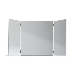 trendteam Garderobe Spiegel Amanda Schminktisch Weiß Melamin/Spiegelglas 100 x 67 x 15 cm