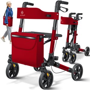 KESSER Rollator Gehwagen Gehhilfe klappbar Alu-Rollator Leicht Laufhilfe