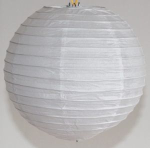 501, Lampion 1 Stk.Papier weiß rund ca.20 cm Ø China Lampe Laterne