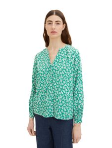 Tom Tailor longsleeve blouse printed 31117 green floral design 46