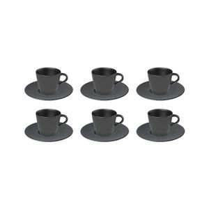 Villeroy & Boch Manufacture Rock Espresso Set schwarz 12-teilig